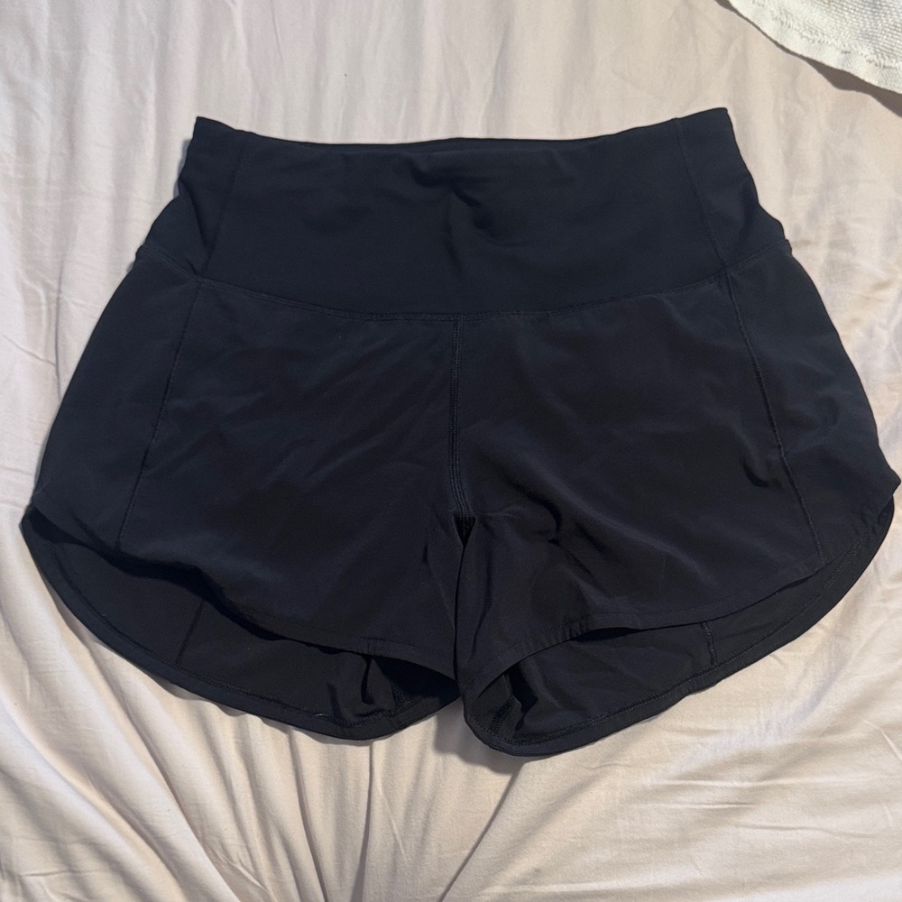 Black lululemon high waisted shorts